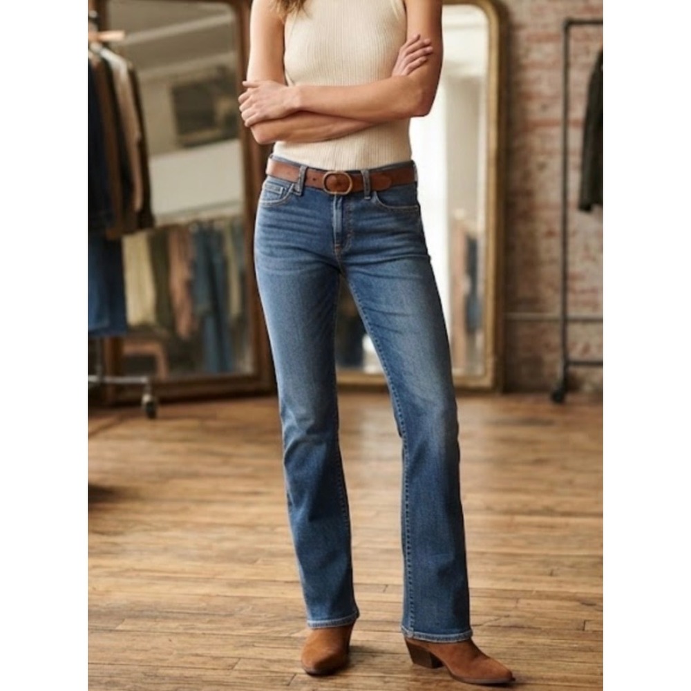 Abercrombie & Fitch Madison‎ Jeans Womens 8R Blue Low Rise Bootcut Y2K Denim